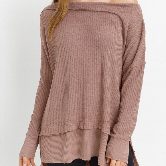 Free People ‘Sunset Thermal’ Waffle Knit Top S - Picture 1 of 7